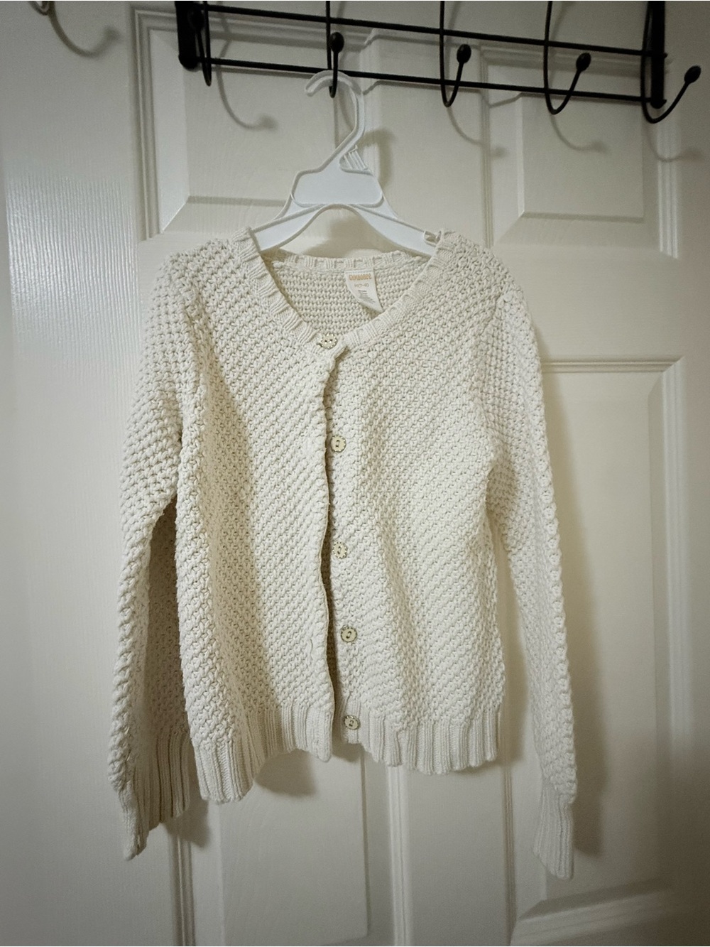 Gymboree Cream Knit Button-Front Cardigan